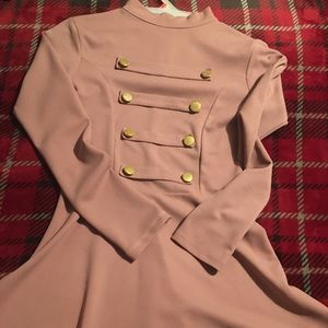 🎃 Pink Skater Dress with Buttons